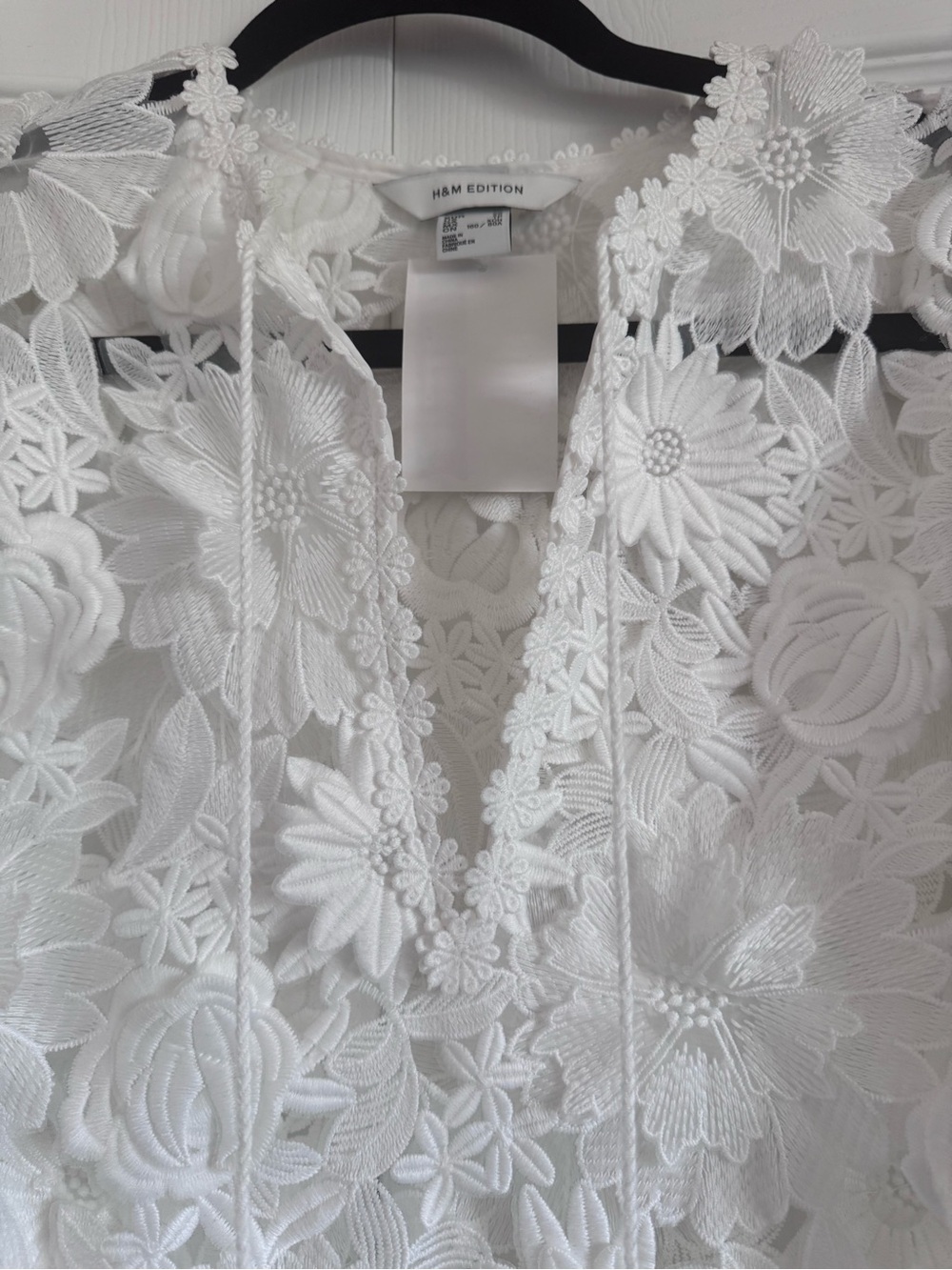 H&M Edition White Floral Appliquéd Dress - Picture 4 of 5